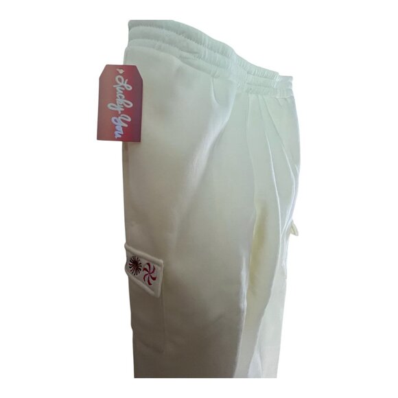 Lucky You "In My Christmas Era" Off-White Holiday Sweatsuit – Girls Size L (12), - Picture 6 of 6